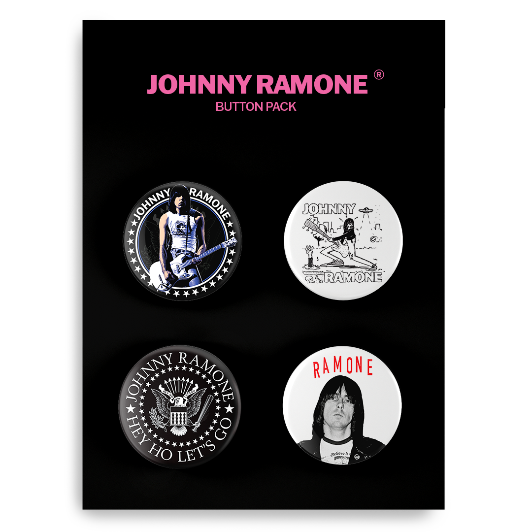 Johnny Ramone 4 x Button Pack